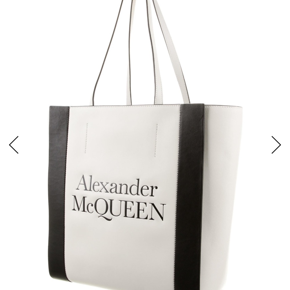Alexander McQueen Black and White Tote Bag